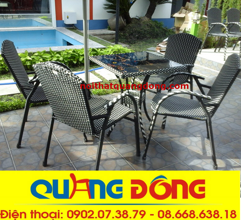 B&agrave;n ghế nhựa giả m&acirc;y QD-077 gi&aacute; rẻ, chất lượng cao, thiết kế đẹp , bền, chất lượng cao.