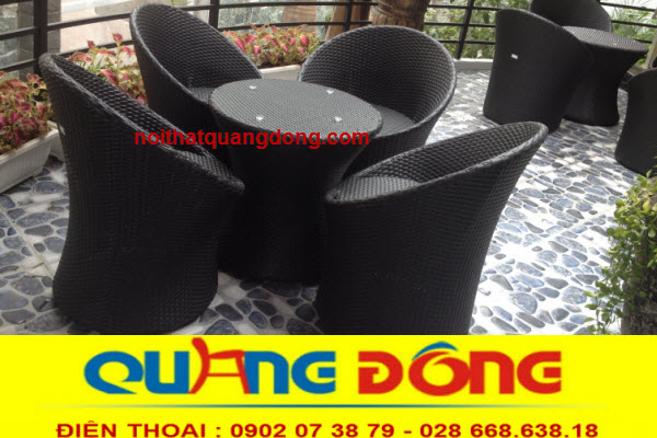 Bàn ghế giả mây QD-266|Bàn ghế cafe mây nhựa. Bàn ghế giả mây QD-326 đan thủ công mây nhựa, chất lượng cao, giá tốt, thiết kế đẹp.