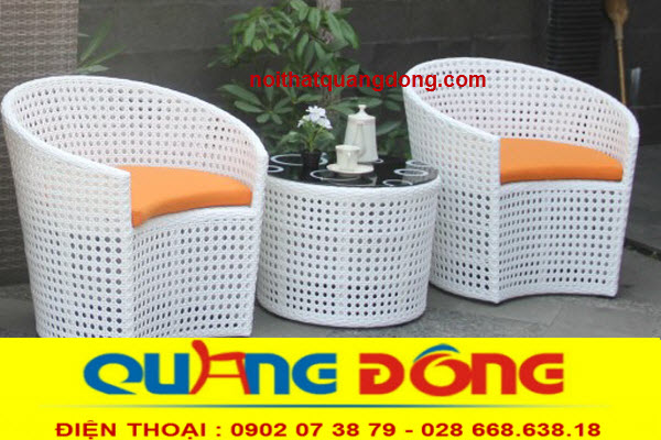 Bàn ghế giả mây QD-344|ghế ngoài trời. Ghế mây nhựa QD-344 là mẫu bàn ghế mây nhựa được thiết kế khá đẹp và chất lượng, đan mắt cáo, màu sắc được chọn theo ý