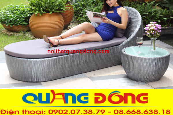 Ghế nằm hồ bơi giả mây QD-573|ghế tắm nắng Ghế nằm hồ bơi nhựa giả mây QD-573 thiết kế không có tay vịn phong cách, chất liệu nhựa giả mây bền đẹp.