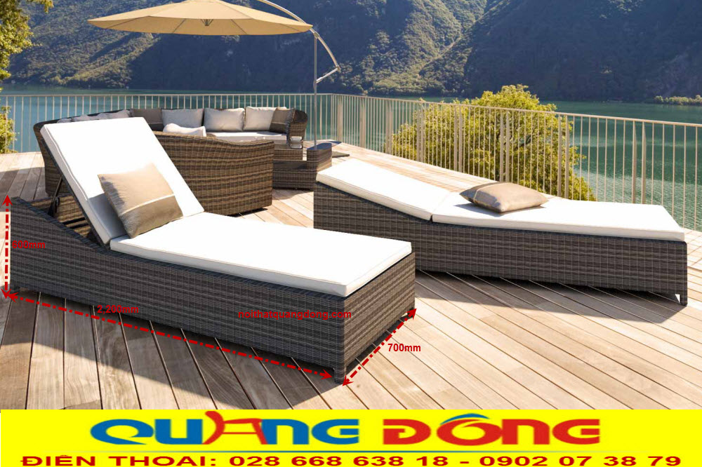 Ghế thư gi&atilde;n hồ bơi m&agrave;u x&aacute;m chu kỳ tạo vẻ cổ điển, độc đ&aacute;o, thiết kế gọn g&agrave;ng, ưu nh&igrave;n.