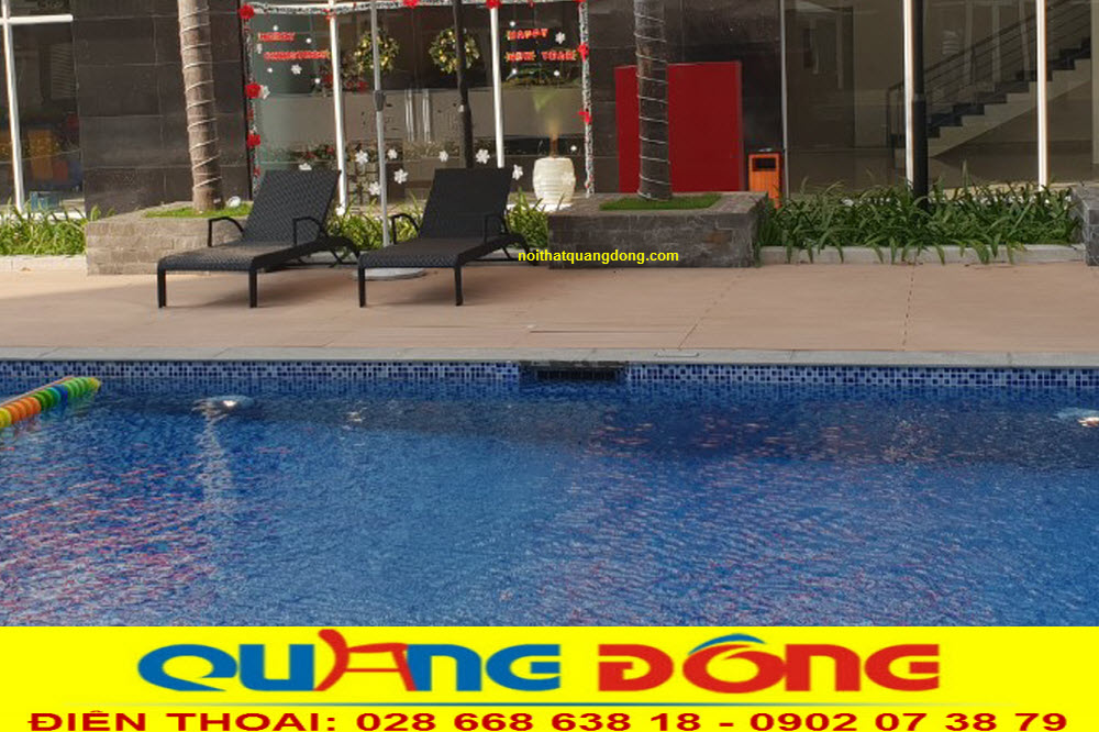 Ghế thư giãn màu đen|Nội Thất Quang Đông Ghế thư giãn tắm nắng màu đen, địa chỉ sản xuất công ty Nội Thất Quang Đông cung cấp chung cư An Lạc.