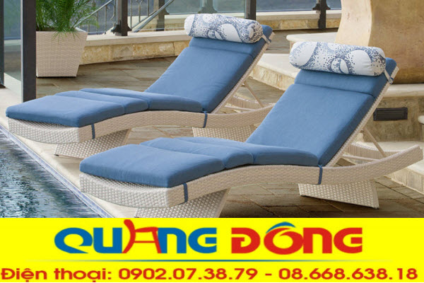 Ghế nằm hồ bơi giả m&acirc;y QD-578 thiết kế kh&ocirc;ng tay ấn tượng, ch&acirc;n ghế c&aacute;ch điệu xinh xắn.