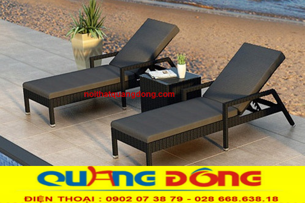 Ghế nằm hồ bơi QD-568|Ghế thư giãn có tay Ghế nằm hồ bơi nhựa giả mây QD-568 có tay tạo thanh lịch nhã nhặn, đậm chất tinh tế, khung thép sơn tĩnh điện