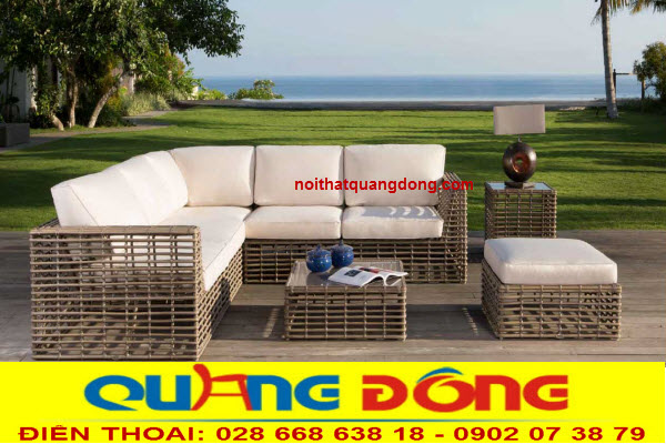 Những mẫu sofa mây nhựa ấn tượng cho sân vườn.
