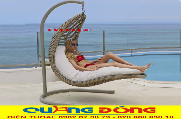 Tác dụng của xích đu giả mây cho không gian, sân vườn