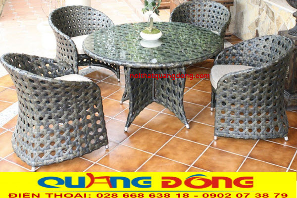 Bàn ghế giả mây QD - 2020