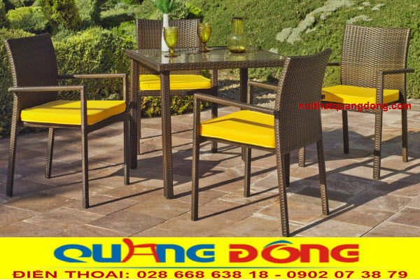 Bàn ghế giả mây QD - 2023