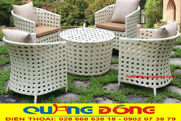 bàn ghế giả mây QD - 2028