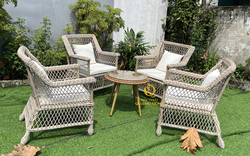 Bàn ghế giả mây QD-2104