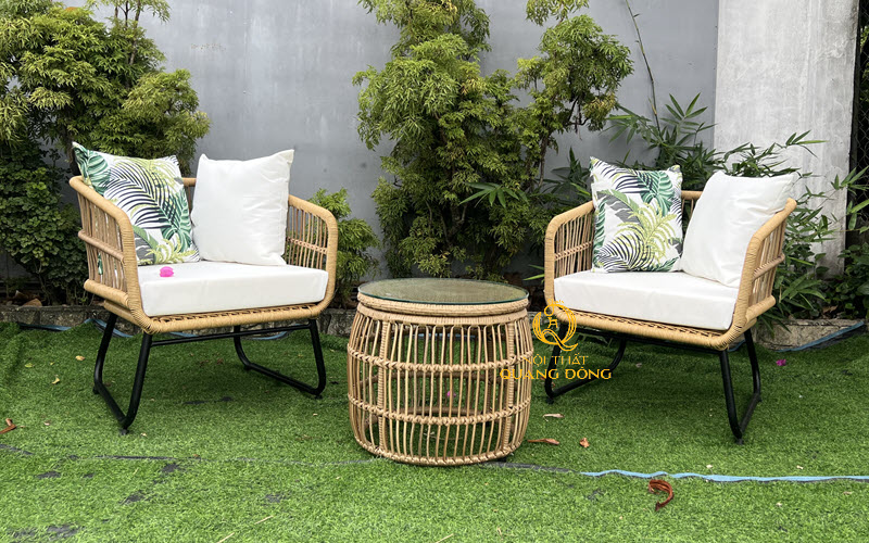 Bàn ghế giả mây QD-2119