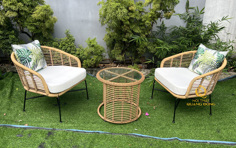 Bàn ghế giả mây QD-2120