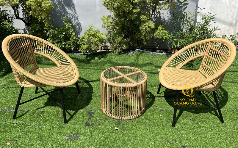 Bàn ghế giả mây QD - 282
