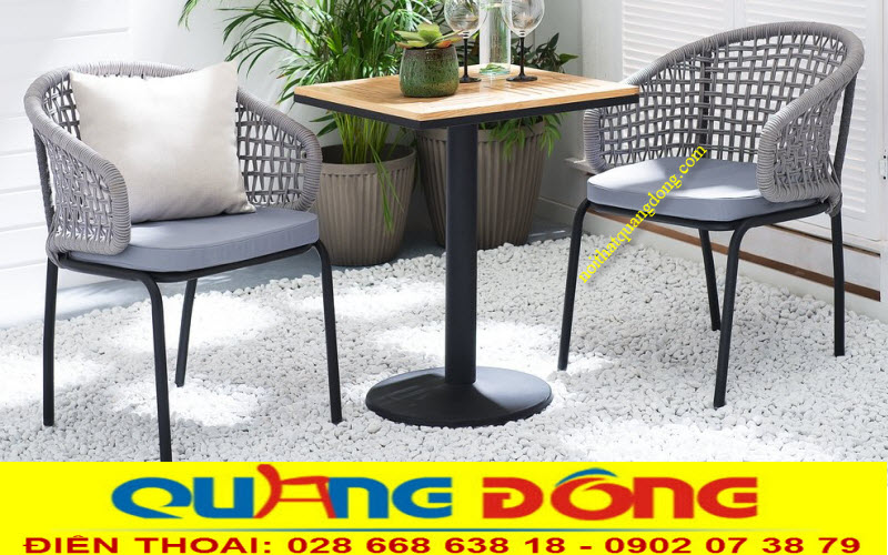 Bàn ghế giả mây QD - 389