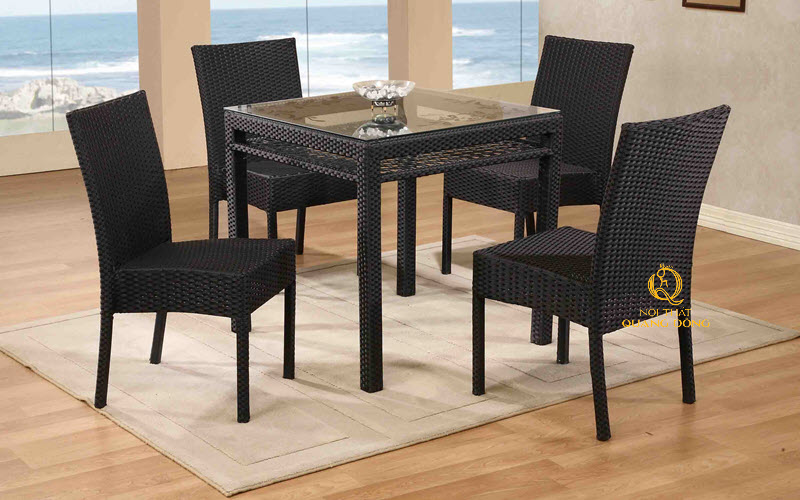 Bàn ghế giả mây QD - 397