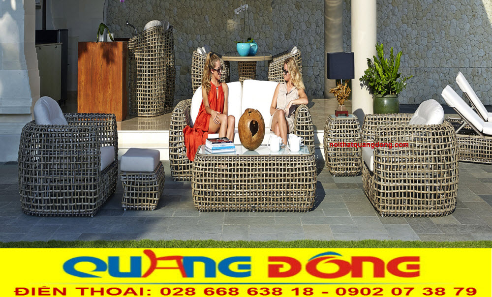 Sofa giả mây QD-650|Sofa giả mây tre màu nâu Sofa giả mây QD-650 mẫu sofa giả mây tre độc đáo, kích thích mọi không gian trở nên đẹp bất ngời.