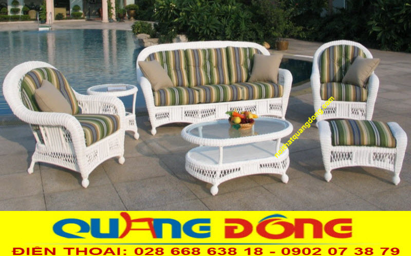 Sofa nhựa giả m&acirc;y QD-637 phong c&aacute;ch cổ điển, chất liệu nhựa giả m&acirc;y cao cấp, bền đẹp, thiết kế ấn tượng.