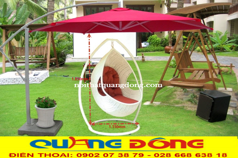 X&iacute;ch đu giả m&acirc;y QD-069 mẫu x&iacute;ch đu kết hợp d&ugrave; che thời trang, s&agrave;nh điệu.