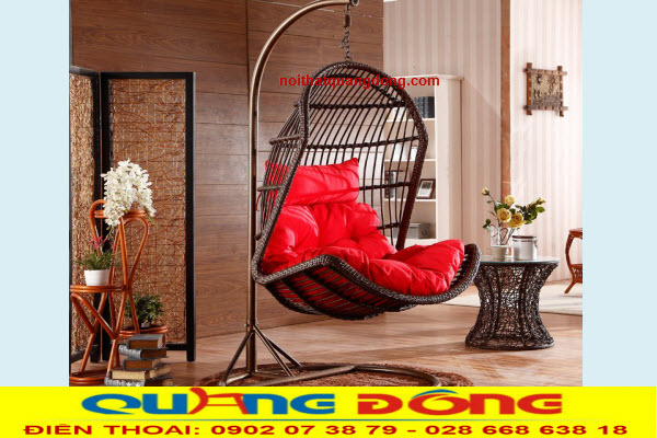 Xích đu mây nhựa|Xích đu giả mây QD-416 Xích đu nhựa giả mây QD-416 đan nhựa giả mây cao cấp, thiết kế đẹp cho nhà ở, resort, chất lượng cao.